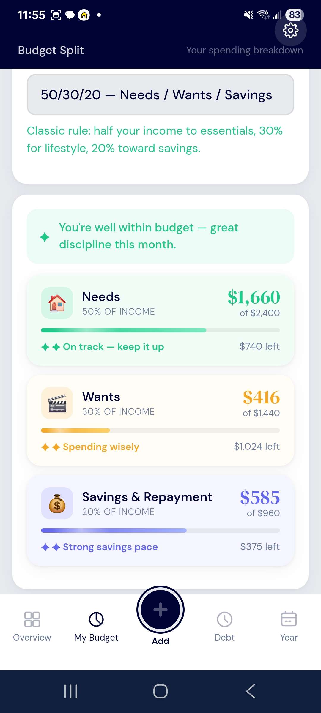 50/30/20 Budgeting